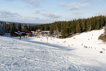 Fototapeta na wymiar Small ski resort in Sweden