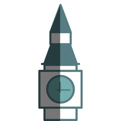 big ben clock icon vector illustration graphic design