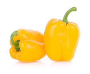 yellow Bell pepper on white background