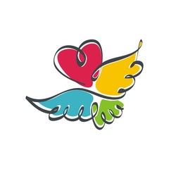 сердечко с крыльями