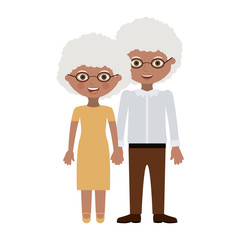 Couple of grandparents cartoon icon. Relationship family love and romance theme. Isolated design. Vector illustration