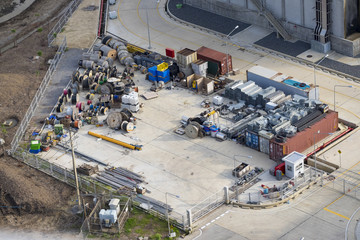 Laydown area to storage the spare parts in construction site