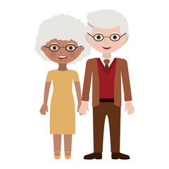 Couple of grandparents cartoon icon. Relationship family love and romance theme. Isolated design. Vector illustration