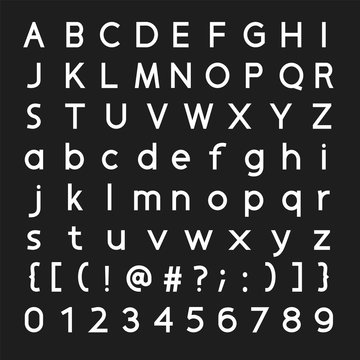 Font and number vector design