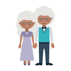 Couple of grandparents cartoon icon. Relationship family love and romance theme. Isolated design. Vector illustration