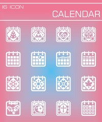Vector Calendar icon set