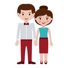 Obraz na płótnie Canvas Couple cartoon icon. Relationship family love and romance theme. Isolated design. Vector illustration