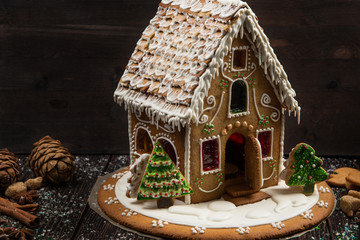 Homemade gingerbread house