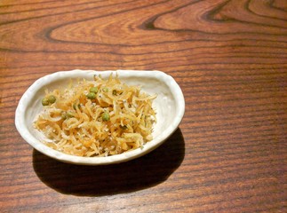 Cririmen Jako, japanese food with young sardines