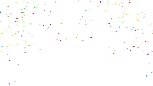 Colorful confetti particles