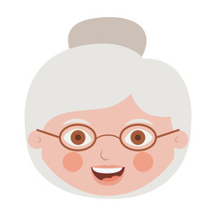 Grandmother cartoon icon. Old person woman female and avatar theme. Isolated design. Vector illustration