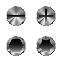 Set of different screw caps, isolated on white