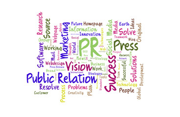 Fototapeta premium Public relation word cloud