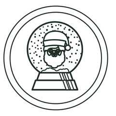 Santa icon. Christmas season decoration and celebration theme. Isolated design. Vector illustration