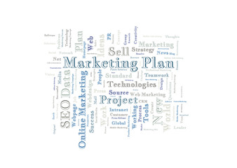 Marketing plan word cloud