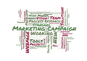 Marketing campaign word cloud
