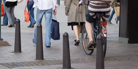 Hamburg, Germany &ndash; 18. July 2009: People walking around in the city