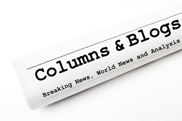 newspaper with Columns & blog news and analysis