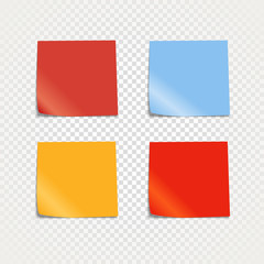 Fototapeta premium Sticky paper template isolated on transparent background