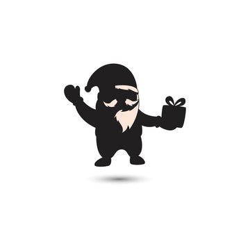 recommend clip art: Vector icon silhouette of Santa Claus