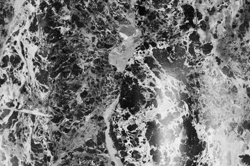 Marble black and white surface in vein