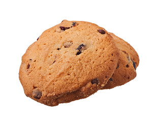 Sweet cookies isolated on a white background.