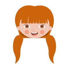 Girl cartoon icon. Kid childhood little people and person theme. Isolated design. Vector illustration