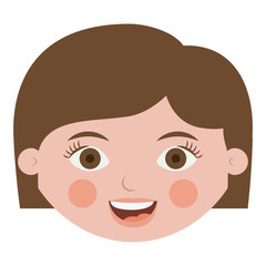 Girl cartoon icon. Kid childhood little people and person theme. Isolated design. Vector illustration