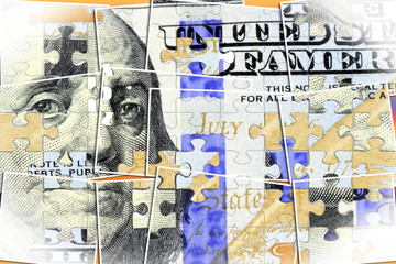 American currency one hundred dollar bill - Finance and banking concept