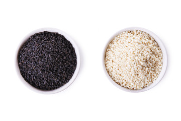 White sesame and black sesame seed