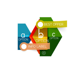 Geometric business infographics templates