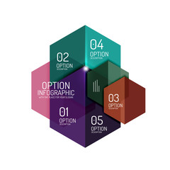 Fototapeta premium Paper modern infographic geometric templates