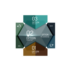Paper modern infographic geometric templates