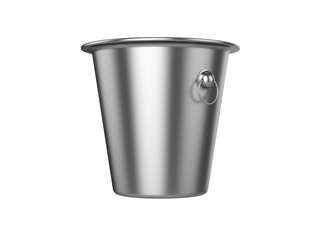 bucket Isolated on White Background, 3D rendering