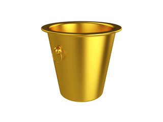 bucket Isolated on White Background, 3D rendering