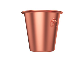 bucket Isolated on White Background, 3D rendering
