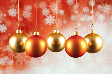 Christmas decoration - four xmas baubles