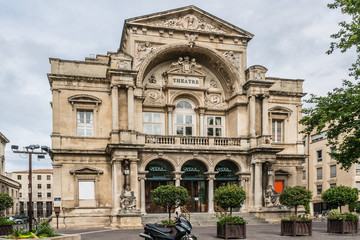 View of Opera d'Avignon (1847) - opera house in Avignon, France.