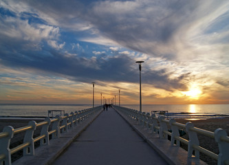 Fototapeta premium pier in the sunset
