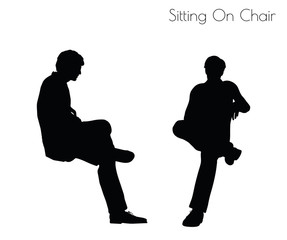 man in Sitting Pose On Chair pose