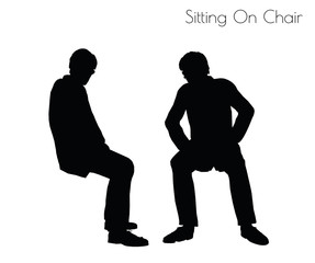 man in Sitting Pose On Chair pose