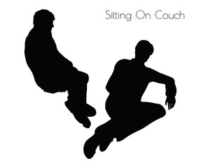 man in Sitting Pose On Couch pose