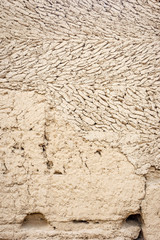 Mud house facade close up, Jiaohe Ancient Ruins, Turpan, Xinjiang Uyghur Autonomous region, China