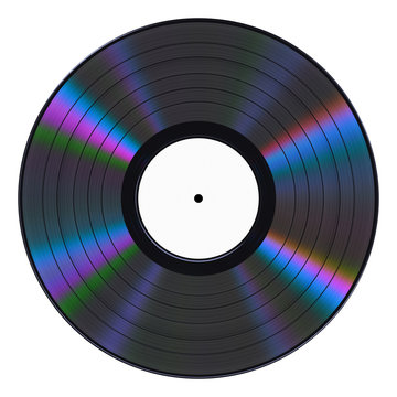 Vinyl Record On White Background