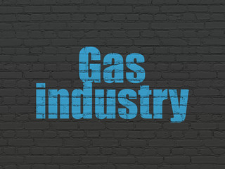 Manufacuring concept: Gas Industry on wall background