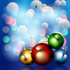 Naklejka na ściany i meble Abstract Christmas Background. Christmas Ball Concept. Illustration, EPS 10