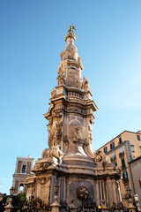 Fototapeta na wymiar guglia dell'Immacolata, piazza del Gesù, Naples, Italy 