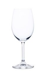 Empty glass isolated on a white