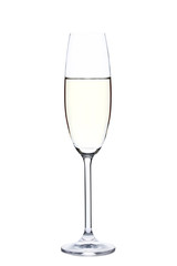 Glass with water isolated on a white