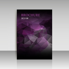 Abstract brochure flyer design in geometrical polygonal triangle